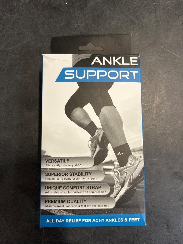 Photo 1 of ABIRAM Foot Sleeve (Pair) with Compression Wrap, Ankle Brace For Arch, Ankle Support, Football, Basketball, Volleyball, Running, For Sprained Foot, Tendonitis, Plantar Fasciitis
