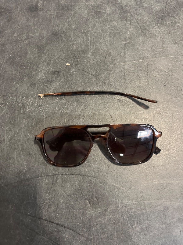 Photo 1 of SOJOS Retro Aviator Sunglasses for Women Men,Trendy Rectangle Womens Mens Shades Sun Glasses SJ2202 Tortoise Frame Brown Grading Lens