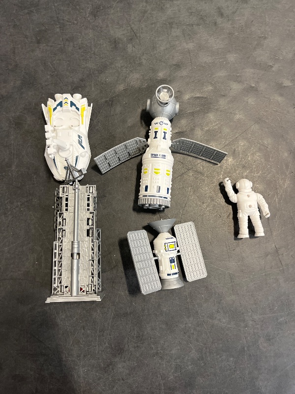 Photo 1 of Wbzle Space Explorer Toy Kit, Space Toys Set with Astronaut Figure, Double Satellite, Pointy Rockets and Launch Towers, Space Scooter, Astronaut Exploration Gift for Exploring Boys and Girls