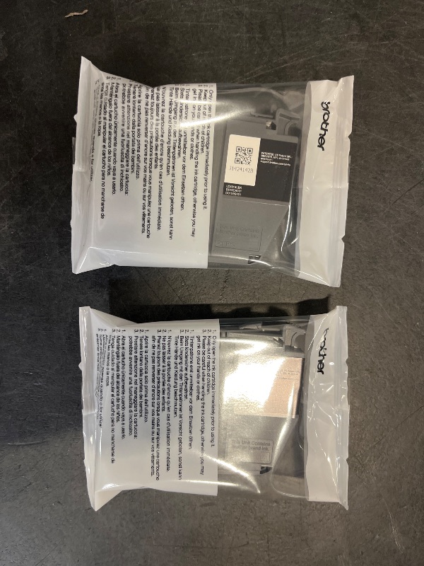 Photo 1 of Brother Genuine LC401XL 2PK High Yield 2-Pack Black Ink Cartridges