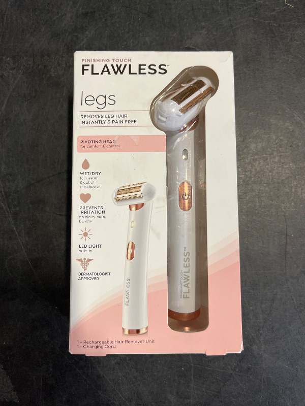 Photo 1 of Finishing Touch Flawless Legs, Electric Razor for Women, Pivoting Head Leg Hair Remover with LED Light for Instant and Painless Leg Hair Removal