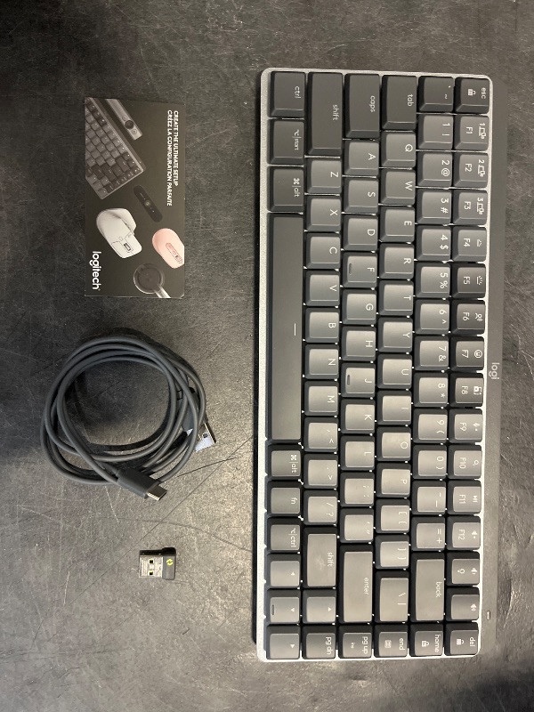 Photo 1 of Logitech MX Mechanical Mini Wireless Illuminated Keyboard, Linear Switches, Backlit, Bluetooth, USB-C, macOS, Windows, Linux, iOS, Android, Metal