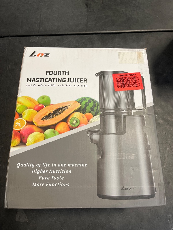 Photo 1 of Cold Press Juicer, Masticating Juicer with 5.4" Wide Feed Chute, 350w Slow Juicer Machines Fit Whole Vegetables and Fruits with High Juice Yield, Easy to Clean (Black)