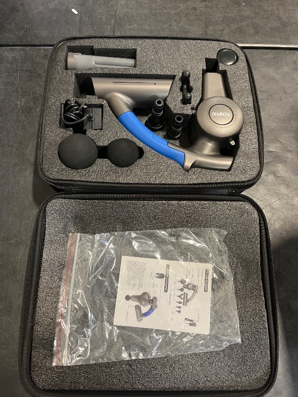 Photo 1 of RENPHO R4 Massage Gun with Adjustable Arm, FSA and HSA Eligible Back Massager for Athletes, Portable Deep Tissue Percussion Muscle Tool with Carry Case, Gifts for Men and Women