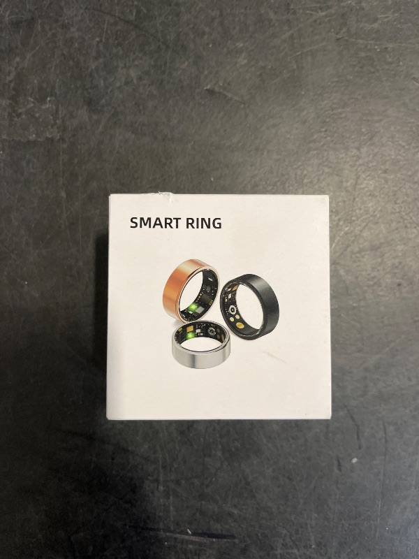 Photo 1 of HitTopss Smart Ring, Fitness Tracking Smart Ring with Calories/Heart Rate/Blood Oxygen/Sleep Monitoring, IP68 Waterproof, No APP Subscription, Compatible with iOS/Android (Gold, 9#)
