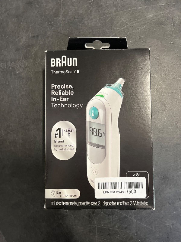 Photo 1 of Braun ThermoScan 5 Ear Thermometer - ExacTemp Stability Indicator for Professional Accuracy, Digital Display, Baby and Infant Friendly, No. 1 Brand Recommended by Pediatricians, FSA and HSA Eligible