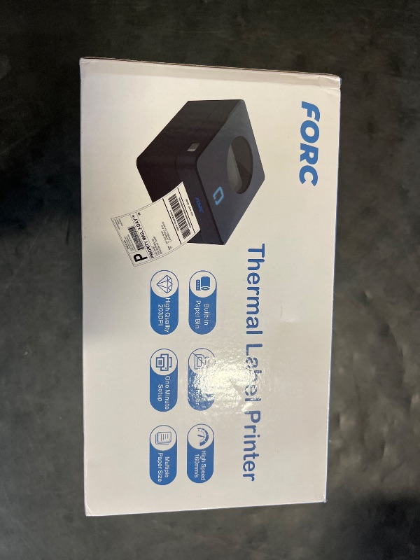 Photo 1 of Forc Shipping Label Printer,Bluetooth Thermal Label Printer 4x6 for Small Business for Amazon,Ebay,Etsy,Shopify Shipping Packages,USPS,UPS,Support Windows, Mac, iOS, iPhone, Android(Grey)