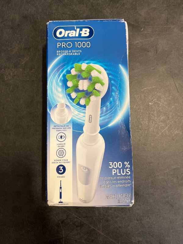 Photo 1 of Oral-B Pro 1000 Rechargeable Electric Toothbrush, White