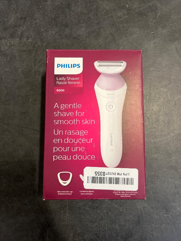 Photo 1 of Philips Beauty Lady Electric Shaver Series 6000, Cordless with 4 Accessories, BRL136/00, White