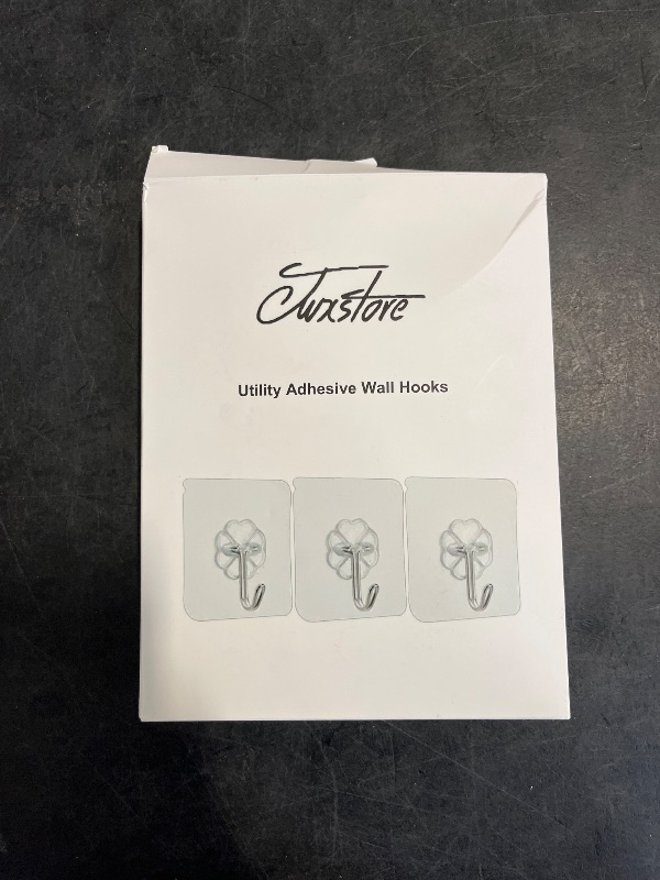 Photo 1 of Jwxstore 24 Pack Heavy Duty Self Adhesive Hooks - 33lb Max, Transparent, Waterproof, Sticky Wall Hooks for Keys, Bathroom, Shower, Outdoor, Kitchen, Door, Home Improvement, Utility