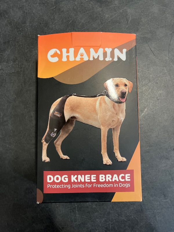 Photo 1 of CHAMIN/RISURRY Adjustable Dog Knee Brace with Extra Collar, Support for Torn Acl Hind Leg, Tear Ligament, Osteoarthritis,Rear Leg Limp, Recovery After Surgery,et(Right Leg,L)
