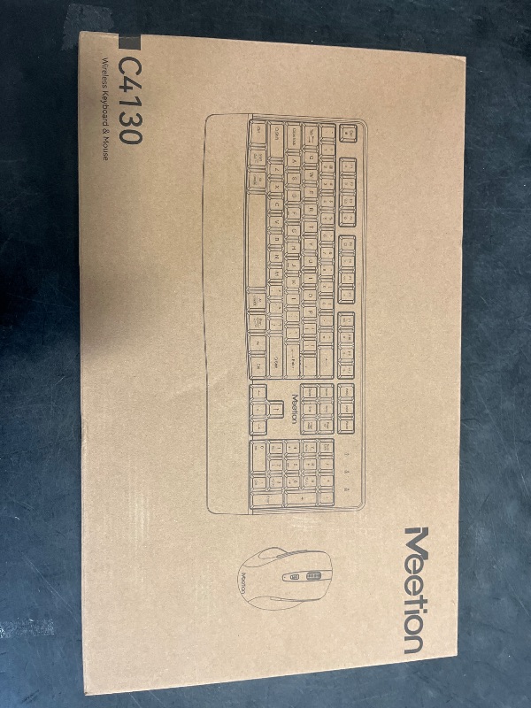 Photo 1 of MEETION Wireless Keyboard and Mouse, Full-Sized Cordless Keyboard with Wrist Rest and 3 DPI Adjustable Mouse, 2.4G Wireless, Compatible with PC/Computer/Laptop/Windows/Mac, Pink