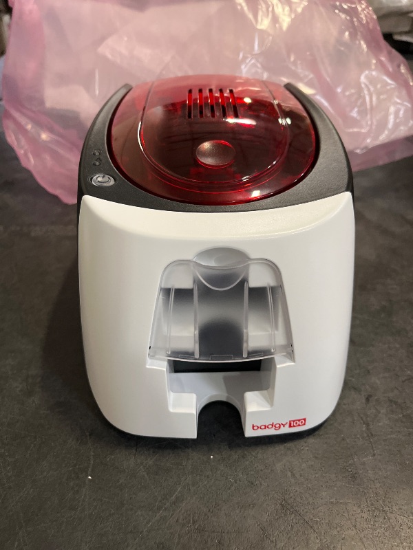 Photo 1 of Badgy100 Plastic Card Printer with Badge Studio - ID Design Software for Full Color, Custom, Tamper Proof ID Badges in Seconds