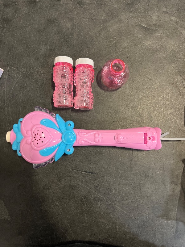 Photo 1 of Beria Toys for Girls: Princess Toy Bubble Wand, Birthday Gifts for 3 4 5 6 7 8 Years Old Girl, Bubbles Machine Fairy Wands for Kids Light Up with Bubble Solution, Toddler Girl Toys Age 4-5