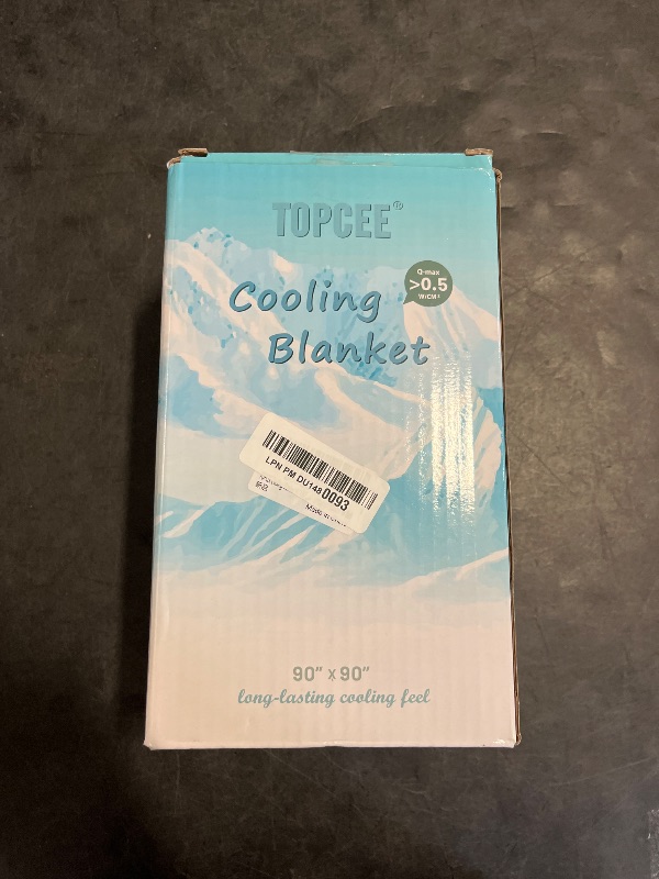Photo 1 of Topcee Cooling Blanket (90"x90"Queen Size) for Sweats Absorbs Heat to Keep Adults Cool on Warm Nights, Q-Max 0.5 for Hot Sleepers, Ultra-Cool Lightweight Blanket for Bed