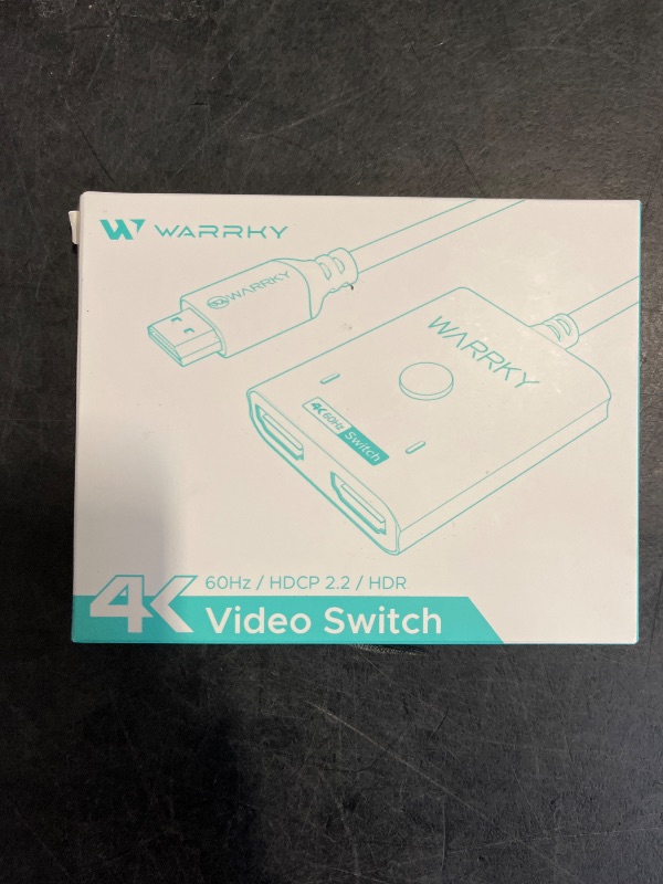 Photo 1 of HDMI Switch 2 in 1 Out 4K@60Hz, WARRKY[with 3.3ft Fixed Braided HDMI Cable, Aluminum Case, 2K@144Hz, HDCP 2.2] Bidirectional 2x1 Switcher Splitter Compatible for PS5/4, Xbox, Roku, FireStick, Switch