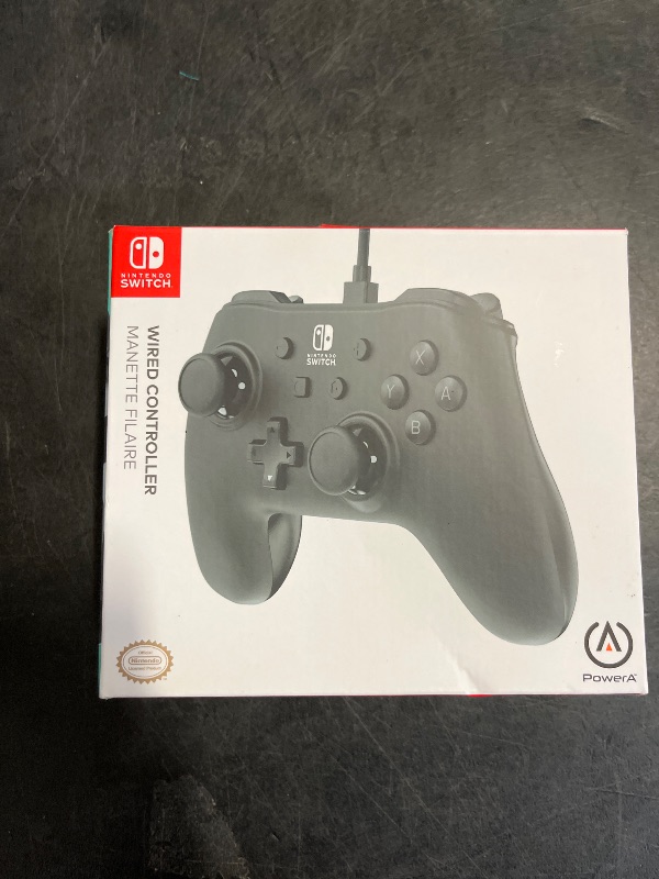 Photo 1 of PowerA Nintendo Switch Wired Controller - Black, Detachable 10ft USB Cable, No Battery Required, Officially Licensed By Nintendo