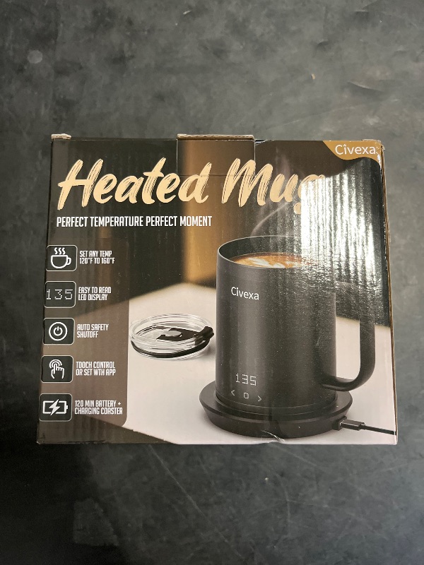 Photo 1 of Civexa Rechargeable Self Heating Coffee Mug, Fast Heating & High Temperature, 14 Oz App-Controlled Heated Coffee Mug, 1F Precise Temperature Control Smart Mug Warmer for 150 Min Use