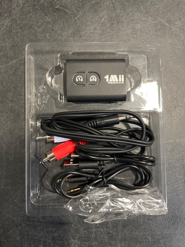 Photo 1 of 1Mii Bluetooth 5.3 Transmitter Receiver for TV to Wireless Headphones, Dual Link AptX Adaptive/Low Latency/HD Audio, Aux Adapter for Home Stereo, Airplane, Boat, Gym
