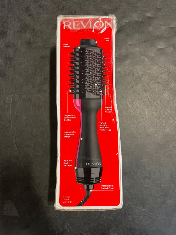 Photo 1 of REVLON One-Step Volumizer Hair Dryer and Styler, Improved Motor for Less Frizz, More Shine, and Reduced Heat Damage for Salon Style Round Brush for Blowout, Black (Amazon Exclusive)