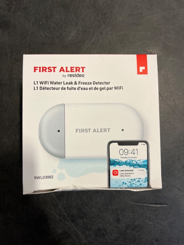 Photo 1 of First Alert L1 Wi-Fi Water Leak and Freeze Detector (Cable not included)