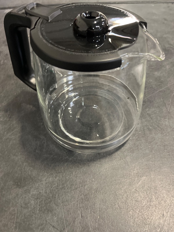 Photo 1 of Mr. Coffee 12-Cup Replacement Carafe – Compatible with Mr. Coffee 12 Cup Machines, Glass Pot with Black Handle