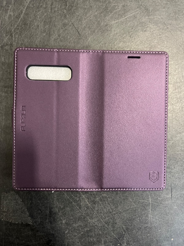 Photo 1 of FLIPALM for Samsung Galaxy S10 6.1"(NON S10e,S10+) Wallet Case with RFID Blocking Credit Card Holder, PU Leather Flip Kickstand Protective Shockproof Cover Women Men for Samsung S10 Phone case(Purple)