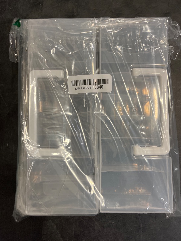 Photo 1 of OwnMy 2 Plastic Trading Card Storage Boxes Clear Plastic Card Storage Cases with Dividers, Portable Baseball Cards Organizer Box for Football Sports MTG TCG Cards