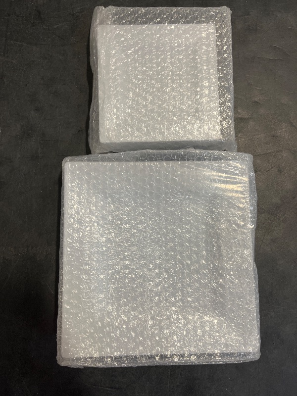 Photo 1 of N9R 60 PCS White Plastic Plates Square, 30 Dinner & 30 Dessert Plates Heavy Duty, Fancy Disposable Plates for Party, Wedding and other Events