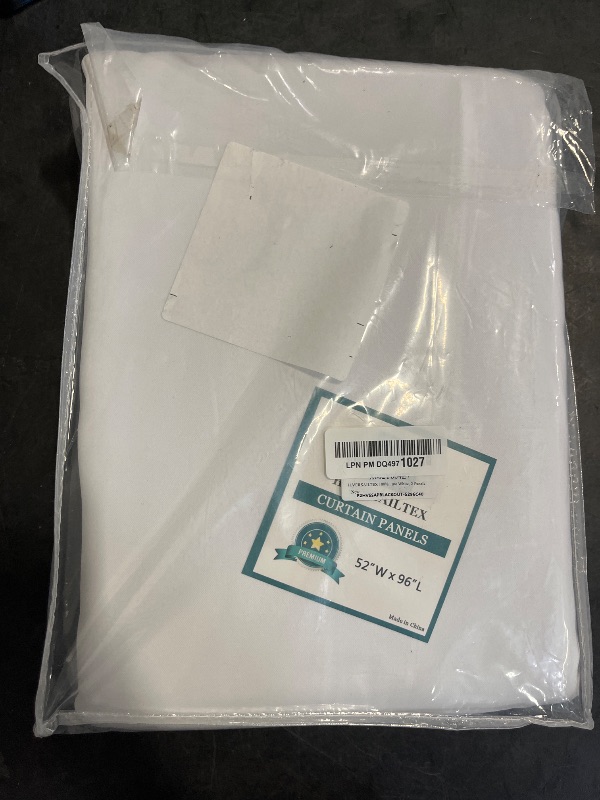 Photo 1 of H.VERSAILTEX 100% Blackout Curtains for Bedroom with Black Liner Full Room Darkening Curtains 96 Inches Long Thermal Insulated Back Tab/Rod Pocket Window Drapes for Living Room, 2 Panels, Pure White