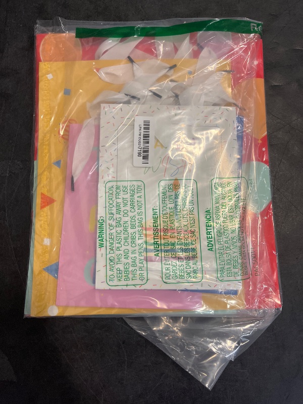 Photo 1 of Nihuecne 8 Pack Birthday Gift Bags Assorted Sizes (2 Extra Large 15", 3 Large 13",3 Medium 9") with Ribbon Handle and Tissue Paper, Reusable and Perfect For Wrapping Present
