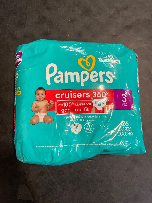 Photo 1 of Pampers Cruisers 360 Diapers - Size 3, 26 Count, Pull-On Disposable Baby Diapers, Gap-Free Fit