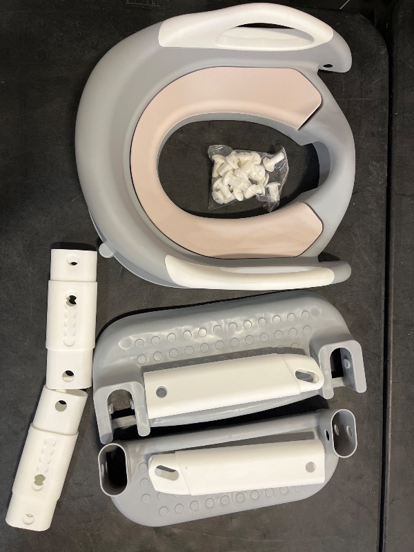 Photo 1 of Jool Baby Potty Training Seat with 2 Step Ladder for Toddlers - Soft Cushioned Seat & Splash Guard, Adjustable Height (Gray)