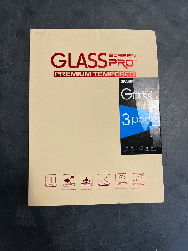 Photo 1 of SPARIN 3 Pack Screen Protector for iPad Air 5th Generation/4th Generation 10.9 Inch, Tempered Glass for iPad Air 5/4 (2022&2020), Apple Pencil Compatible