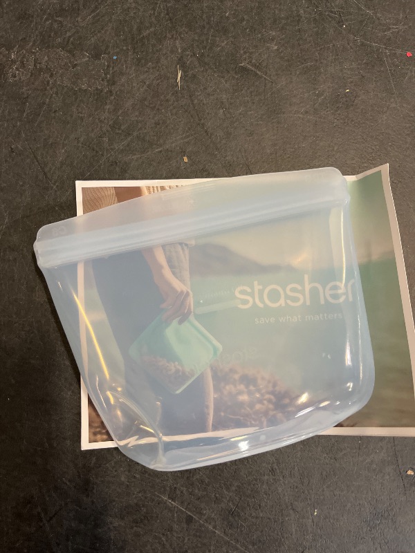 Photo 1 of Stasher Premium Silicone Reusable Food Storage Bowl, Clear, Microwave, Sous Vide, Dishwasher, Oven and Freezer Safe, BPA Free, Leak-free, Eco-friendly, 1-Cup Bowl