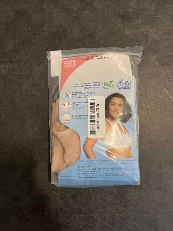 Photo 1 of (40D) PLAYTEX Womens 18 Hour Wireless Seamless Full-coverage T-shirt With Smoothing Support, Us4159 Bras, Nude, 40D US
