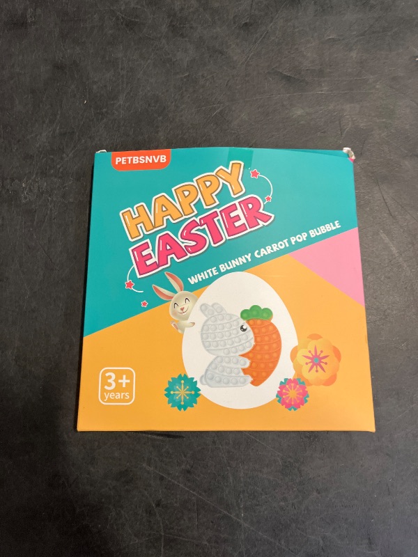 Photo 1 of Easter Bunny Poppers, Bunny Carrot Pop Bubble Fidget Sensory Toy, Puzzle Popper, Easter Gifts for Kids,Toddler, Easter Basket for Toddlers Girl, Easter Toys, Stocking Easter Basket Stuffers (White)