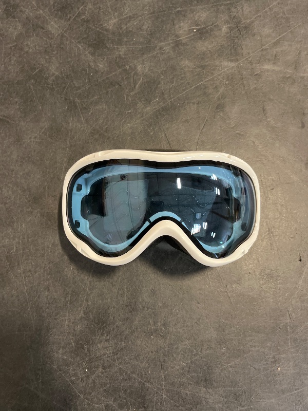 Photo 1 of ZIONOR Lagopus Ski Snowboard Goggles UV Protection Anti fog Snow Goggles for Men Women Adult Youth VLT 62% White Frame Pink Lens