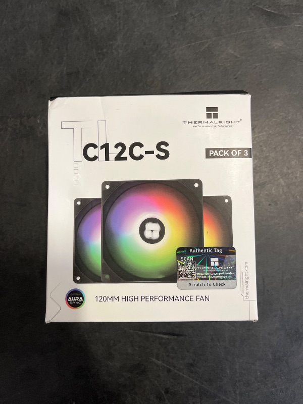 Photo 1 of Thermalright TL-C12C-S X3 CPU Fan 120mm ARGB Case Cooler Fan, 4pin PWM Silent Computer with S-FDB Bearing Included, up to 1550RPM Cooling Fan?3 Quantities?