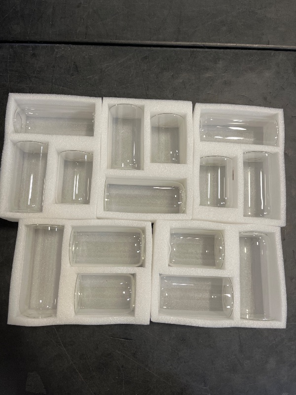Photo 1 of Rollsceray  Vases Set of 15, Glass Vases for Centerpieces, Flower Vases for Centerpieces, Small Vases for Flowers, Mini Vases for Wedding Table Decor, Clear Bud Vases for Home Decor