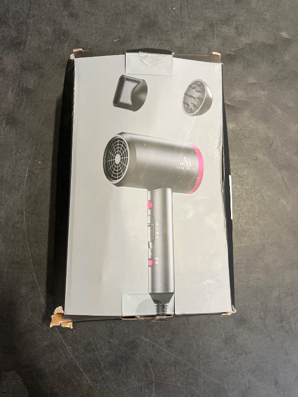 Photo 1 of ANNE BETTY Ionic Hair Dryer with Diffuser, Powerful 1800W Blow Dryer for Women & Men, Fast-Drying Hair Dryer with Nozzle for Home, Salon, Travel
