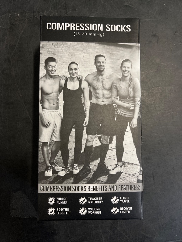 Photo 1 of (L/XL) CHARMKING Compression Socks for Women & Men Circulation (3 Pairs) 15-20 mmHg is Best Athletic for Running, Flight Travel, Support, Cycling, Pregnant - Boost Performance Durability (L/XL,Multi 02)