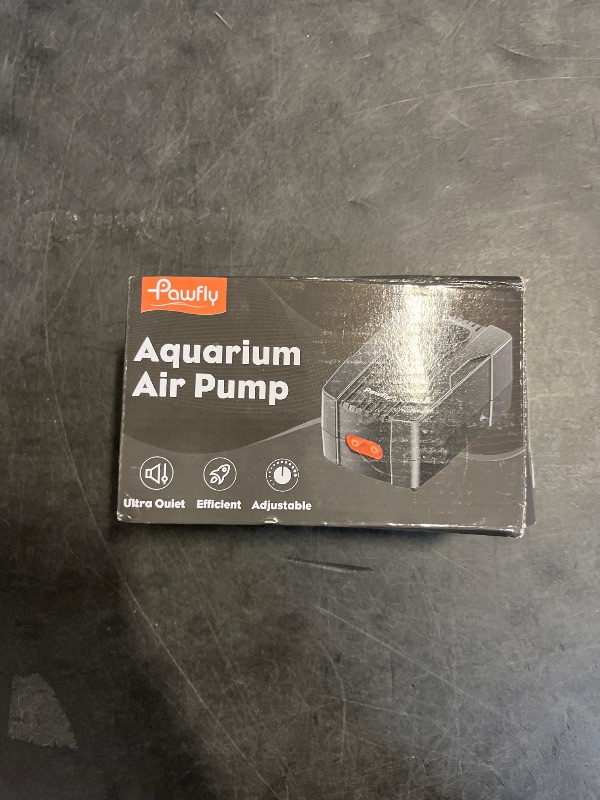 Photo 1 of Pawfly Aquarium Air Pump 50 GPH Fish Tank Oxygen Pump for 10-60 Gallon Fish Tanks Buckets Dual Outlet Adjustable Ultra Quiet Aerator Pump with Airline Tubing Air Stones Connectors and Check Valves