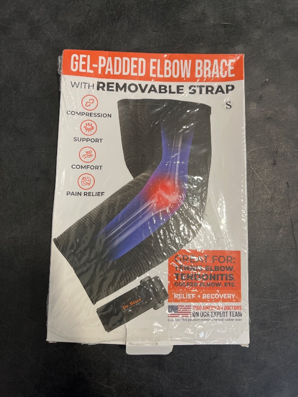 Photo 1 of DR. BRACE® Elite Elbow Brace Support, Breathable Elbow Compression Sleeve with Gel Pad for Golfer's, Tennis Elbow & Tendonitis Treatment & Pain Relief 2024 (Black, Small)