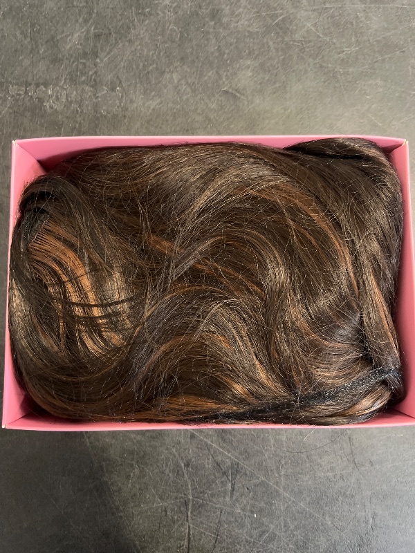Photo 1 of NAYOO 26 Inch Long Curly Middle Part Synthetic Heat Resistant Fiber Wig for Women - Daily Use Party Wig in Dark Brown
