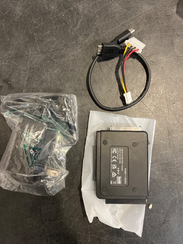 Photo 1 of Unitek USB C to IDE and SATA Converter External Hard Drive Adapter Kit for Universal 2.5/3.5 HDD/SSD Hard Drive Disk, One Touch Backup Function, Included 12V/2A Power Adapter