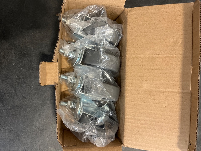 Photo 1 of WHARSTM Caster Wheels, 3" Locking Swivel Stem Casters Set of 4, 3/8"-16 x 1 (Screw Diameter 3/8", Length 1") Rubber Casters with 360 Degree No Noise Wheels for Furniture