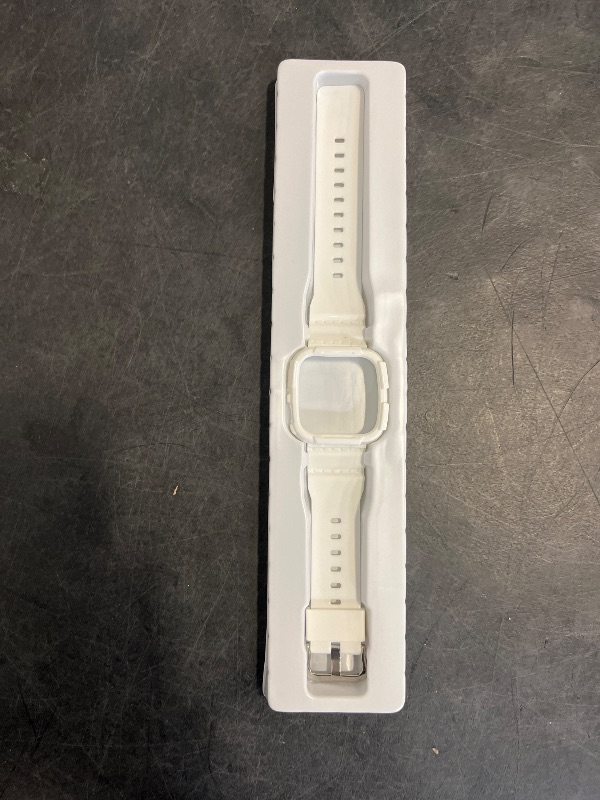 Photo 1 of Blingbrione Band with Case Compatible for Apple Watch Strap 42mm/44mm/45mm ,Silicon Soft Sport Loop Strap Wristband with Waterproof Protective Bumper Cover for iphone Watch Series 8 7 6 5 4 3 2 1 SE