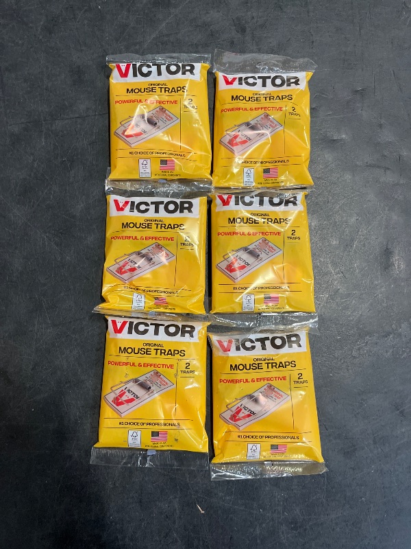 Photo 1 of Victor Mouse Traps M150-12, Metal Pedal, Sustainably Sourced FSC Wood, Wooden Mouse Traps - Pack of 12