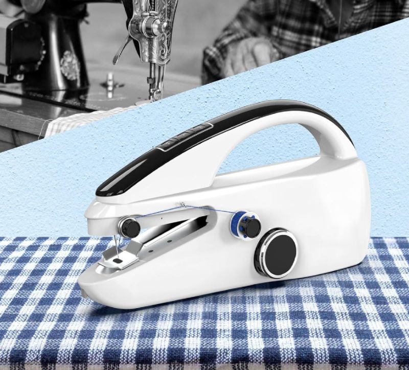 Photo 1 of Handheld sewing machine, portable, mini sewing machine, easy to use, fast sewing speed, suitable for sewing clothes, fabric, DIY Home machine for beginners